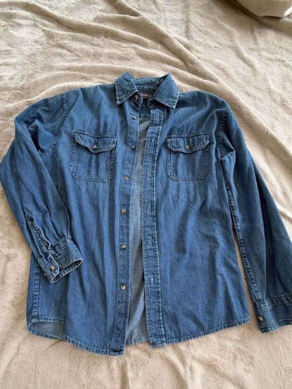 Wrangler Premium Quality Denim Button Up Long Sleeve Shirt